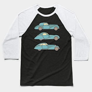 Blue Unique Classic Cars Baseball T-Shirt